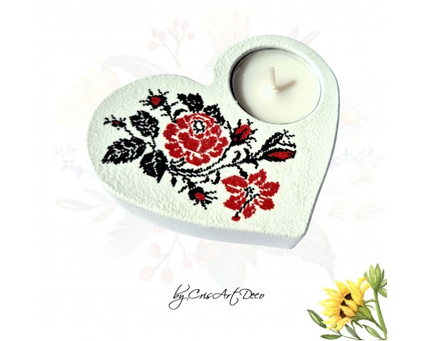 Suport decorativ pentru lumanare - model traditional 115300